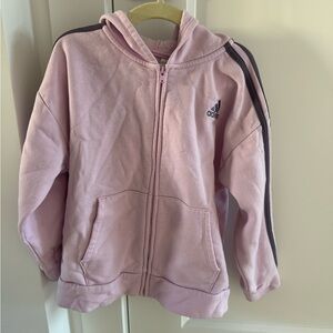 Adidas Kids Light Pink Zip-Up Hoodie